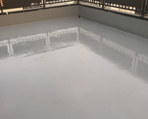 屋上の防水工事(ウレタン防水・通気緩衝工法)