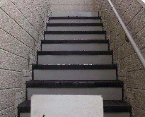 鉄階段の塗装工事