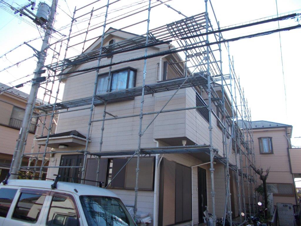 足場の組み立て工事