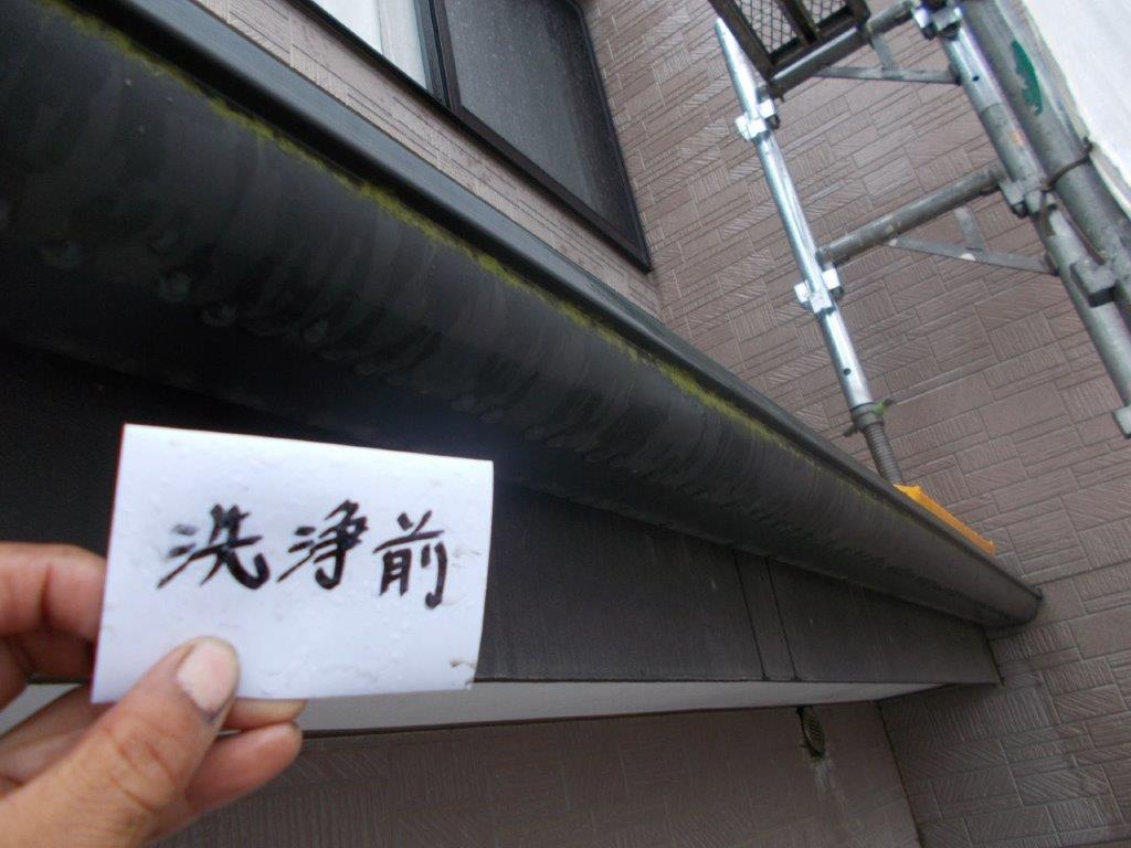 雨樋の洗浄前